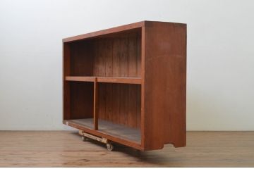 アンティーク　ナチュラルテイストのお部屋作りにおすすめの飾り棚(収納棚、本棚、オープンラック、ディスプレイラック、店舗什器)(R-068478)