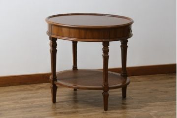 中古　美品!!　DREXEL HERITAGE(ドレクセルヘリテイジ)　Cameo Classics(キャメオクラシックス)　上品な佇まいが魅力の引き出し付きサイドテーブル(ナイトテーブル、エンドテーブル、ローテーブル、花台、飾り台)(R-068479)