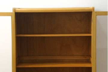 和製ビンテージ　希少!!　天童木工(Tendo)　ブナ材　丸みのあるフォルムとシンプルなデザインが魅力的な本箱(ブックケース、収納棚、キャビネット、飾り棚、ヴィンテージ)(R-068494)