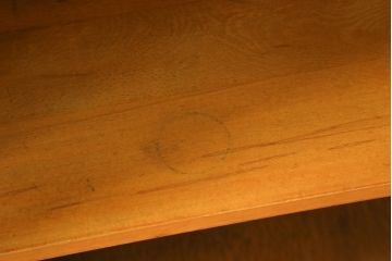 和製ビンテージ　希少!!　天童木工(Tendo)　ブナ材　丸みのあるフォルムとシンプルなデザインが魅力的な本箱(ブックケース、収納棚、キャビネット、飾り棚、ヴィンテージ)(R-068494)