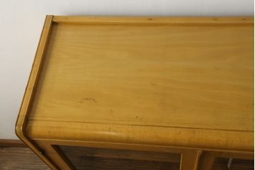 和製ビンテージ　希少!!　天童木工(Tendo)　ブナ材　丸みのあるフォルムとシンプルなデザインが魅力的な本箱(ブックケース、収納棚、キャビネット、飾り棚、ヴィンテージ)(R-068494)