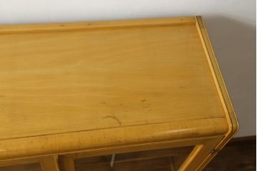 和製ビンテージ　希少!!　天童木工(Tendo)　ブナ材　丸みのあるフォルムとシンプルなデザインが魅力的な本箱(ブックケース、収納棚、キャビネット、飾り棚、ヴィンテージ)(R-068494)