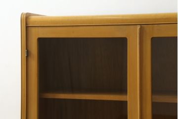 和製ビンテージ　希少!!　天童木工(Tendo)　ブナ材　丸みのあるフォルムとシンプルなデザインが魅力的な本箱(ブックケース、収納棚、キャビネット、飾り棚、ヴィンテージ)(R-068494)