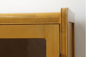 和製ビンテージ　希少!!　天童木工(Tendo)　ブナ材　丸みのあるフォルムとシンプルなデザインが魅力的な本箱(ブックケース、収納棚、キャビネット、飾り棚、ヴィンテージ)(R-068494)