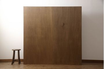 和製アンティーク　特大!!　ナラ材　シンプルなデザインが取り入れやすい古い学校の本棚(オープンラック、収納棚、ブックシェルフ、飾り棚、ディスプレイラック)(R-068496)