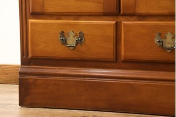 中古　美品　横浜クラシック家具　ダニエル(daniel)　温もりを感じる色合いとクラシカルな佇まいが魅力のブックケース(本箱、収納棚、キャビネット、飾り棚)(R-068502)