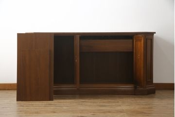 中古　DREXEL HERITAGE(ドレクセルヘリテイジ)　FRANCESCA(フランチェスカ)　マホガニー材　クラシカルな佇まいが美しいサイドボード(クレデンザ、クリデンザ、収納棚、戸棚、サイドキャビネット)(R-068504)