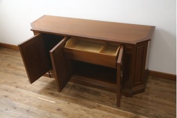 中古　DREXEL HERITAGE(ドレクセルヘリテイジ)　FRANCESCA(フランチェスカ)　マホガニー材　クラシカルな佇まいが美しいサイドボード(クレデンザ、クリデンザ、収納棚、戸棚、サイドキャビネット)(R-068504)