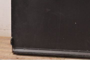 海外アンティーク　ペイント仕上げ限定　凝ったデザインのアイアンフェンス入り鉄製ドア1枚(建具、鉄扉)(R-068506)