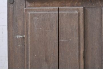 海外アンティーク　オーク材　目を惹く個性的なデザインのアイアンフェンス入りドア1枚(建具、木製扉)(R-068508)