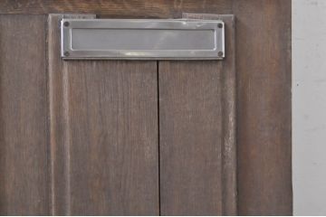 海外アンティーク　オーク材　目を惹く個性的なデザインのアイアンフェンス入りドア1枚(建具、木製扉)(R-068508)