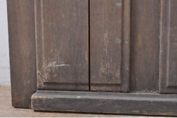 海外アンティーク　オーク材　目を惹く個性的なデザインのアイアンフェンス入りドア1枚(建具、木製扉)(R-068508)