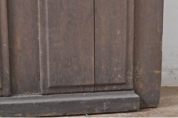 海外アンティーク　オーク材　目を惹く個性的なデザインのアイアンフェンス入りドア1枚(建具、木製扉)(R-068508)