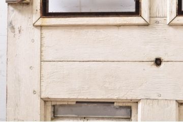 海外アンティーク　オーク材　目を惹く個性的なデザインのアイアンフェンス入りドア1枚(建具、木製扉)(R-068508)