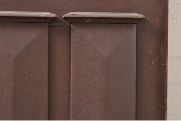 海外アンティーク　ペイント仕上げ限定　品格のあるデザインのアイアンフェンス入りドア1枚(建具、木製扉)(R-068510)