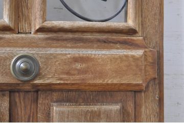 海外アンティーク　可憐なデザインのアイアンフェンス入りドア1枚(建具、木製扉)(R-068511)