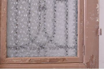 海外アンティーク　オーク材　特大!!品のあるデザインのアイアンフェンス入り両開きドア1対2枚セット(建具、木製扉)(R-068514)
