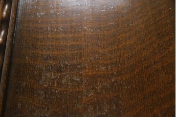 イギリスアンティーク　オーク材　バタフライ天板付き　特徴的なデザインとクラシカルな佇まいが魅力的なキャスターワゴンテーブル(トロリー、サイドテーブル、キッチンワゴン、バタフライトロリー、英国)(R-068526)