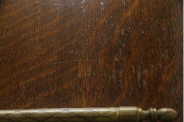 イギリスアンティーク　オーク材　バタフライ天板付き　特徴的なデザインとクラシカルな佇まいが魅力的なキャスターワゴンテーブル(トロリー、サイドテーブル、キッチンワゴン、バタフライトロリー、英国)(R-068526)