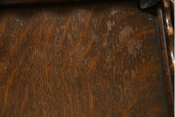 イギリスアンティーク　オーク材　バタフライ天板付き　特徴的なデザインとクラシカルな佇まいが魅力的なキャスターワゴンテーブル(トロリー、サイドテーブル、キッチンワゴン、バタフライトロリー、英国)(R-068526)