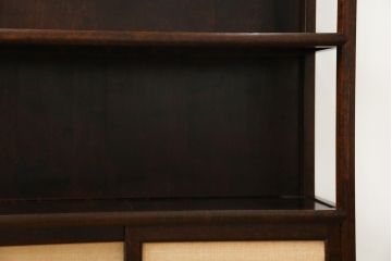 和製ビンテージ　松本民芸家具　深い色合いと落ち着いた雰囲気が魅力的なE型クズ布茶タンス(茶棚、茶箪笥、飾り棚、陳列棚、ヴィンテージ)(R-068527)
