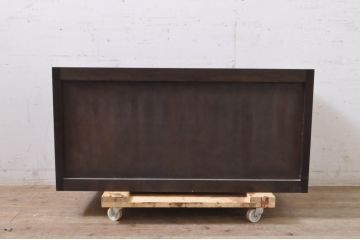和製ビンテージ　美品　松本民芸家具風　和洋どちらのインテリアにも取り入れやすいローボード(テレビ台、テレビボード、収納棚、戸棚、ヴィンテージ)(R-068530)