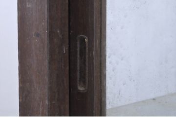 和製アンティーク　ナラ(楢)材　上品な佇まいが魅力的なショーケース(ガラスケース、カウンター、陳列棚、飾り棚、店舗什器)(R-068532)
