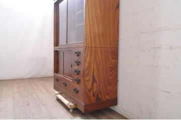 中古　岩谷堂箪笥　上質な和の空間づくりにおすすめな茶箪笥(茶タンス、茶棚、違い棚、飾り棚、収納棚、戸棚、食器棚、キャビネット)(定価約60万円)(R-068533)