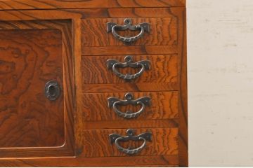 中古　岩谷堂箪笥　上質な和の空間づくりにおすすめな茶箪笥(茶タンス、茶棚、違い棚、飾り棚、収納棚、戸棚、食器棚、キャビネット)(定価約60万円)(R-068533)