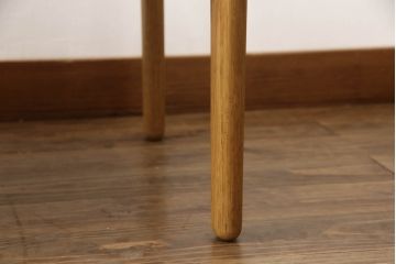 デンマークビンテージ　美品　GETAMA(ゲタマ)　Hans J Wegner(ハンス・J・ウェグナー)　GE290A　オーク材　くつろぎの空間を演出するアームチェアとオットマンのセット(椅子、イス、1P、一人掛けソファ、1人掛けソファ、フットスツール、ヴィンテージ、北欧)(R-068558)