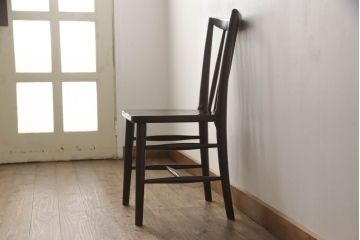 中古　松本民芸家具　220F型　シックな佇まいが魅力的なチェア(ダイニングチェア、板座チェア、椅子、イス)(定価約12万円)(R-068559)
