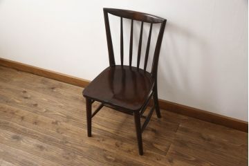 中古　松本民芸家具　220F型　シックな佇まいが魅力的なチェア(ダイニングチェア、板座チェア、椅子、イス)(R-068560)