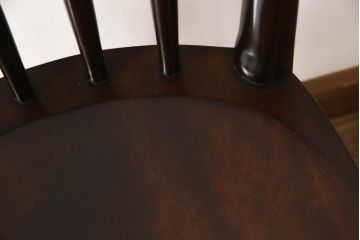 中古　松本民芸家具　220F型　シックな佇まいが魅力的なチェア(ダイニングチェア、板座チェア、椅子、イス)(R-068560)