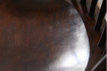 中古　松本民芸家具　シックな佇まいが魅力的な#72型・リーチチェア(ダイニングチェア、ウィンザーチェア、板座チェア、椅子、ウインザーチェア)(R-068561)