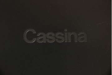 中古　Cassina(カッシーナ)　412　CAB(キャブ)　MARIO BELLINI(マリオベリーニ)　ブラック(黒)　シンプルモダンな空間づくりに活躍するアームレスチェア2脚セット(ダイニングチェア、椅子、イス)(定価2脚で約48万円)(R-068580)