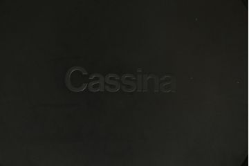 中古　Cassina(カッシーナ)　412　CAB(キャブ)　MARIO BELLINI(マリオベリーニ)　ブラック(黒)　シンプルモダンな空間づくりに活躍するアームレスチェア2脚セット(ダイニングチェア、椅子、イス)(定価2脚で約48万円)(R-068581)