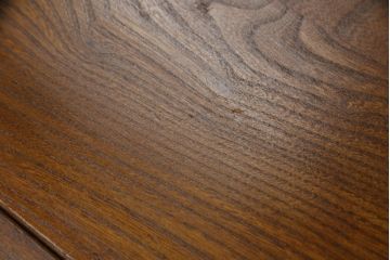 イギリスビンテージ　ERCOL(アーコール)　エルム材　シンプルなデザインで実用性抜群なウィンザードロップリーフテーブル(バタフライテーブル、ラウンドテーブル、ヴィンテージ)(R-068586)