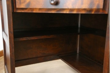 中古　美品　北海道民芸家具　こだわりのお部屋づくりにおすすめなコーナーデスク　(R-068589)