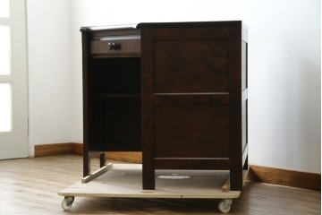中古　美品　北海道民芸家具　こだわりのお部屋づくりにおすすめなコーナーデスク　(R-068589)