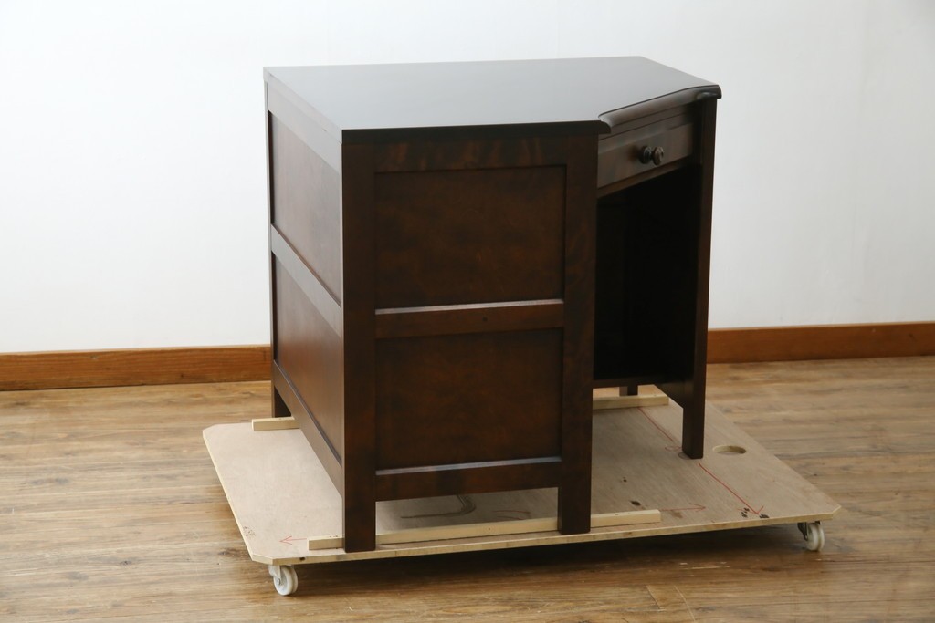 中古　美品　北海道民芸家具　こだわりのお部屋づくりにおすすめなコーナーデスク　(R-068589)