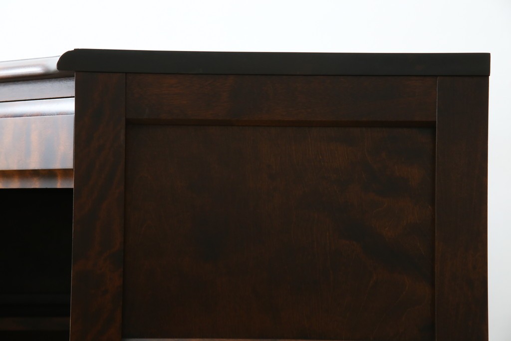 中古　美品　北海道民芸家具　こだわりのお部屋づくりにおすすめなコーナーデスク　(R-068589)