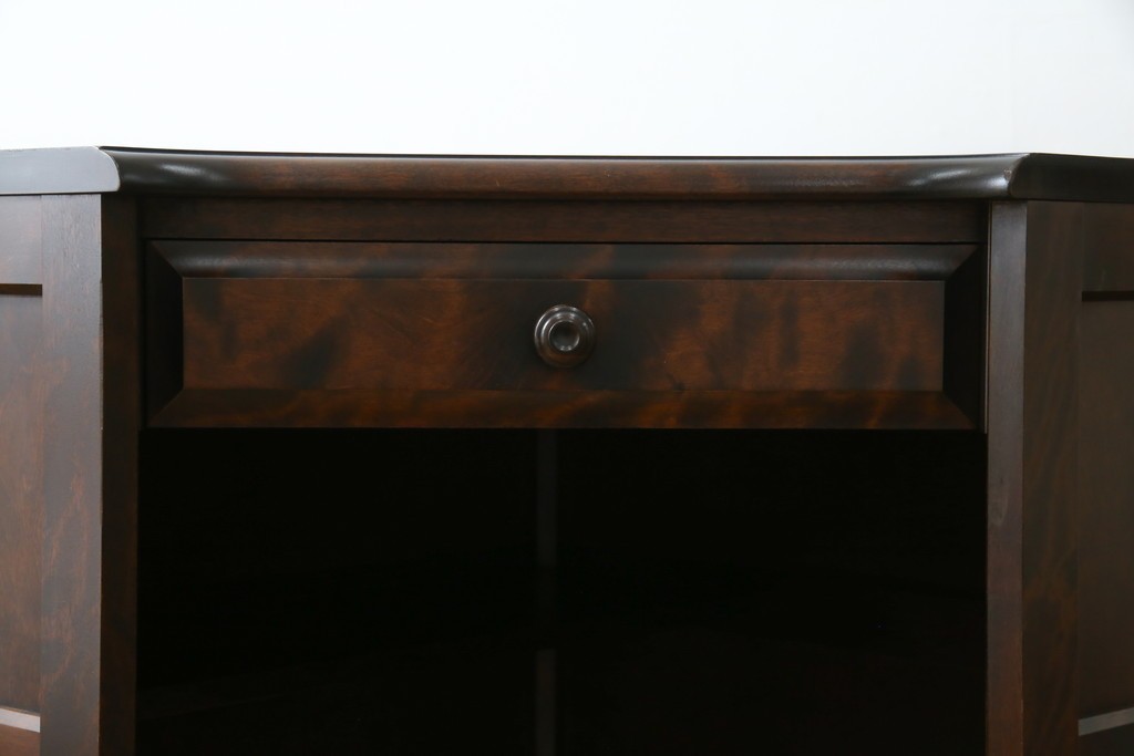 中古　美品　北海道民芸家具　こだわりのお部屋づくりにおすすめなコーナーデスク　(R-068589)