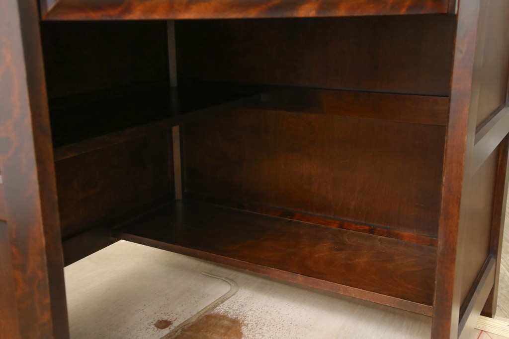 中古　美品　北海道民芸家具　こだわりのお部屋づくりにおすすめなコーナーデスク　(R-068589)