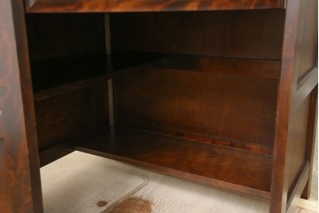 中古　美品　北海道民芸家具　こだわりのお部屋づくりにおすすめなコーナーデスク　(R-068589)