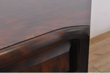 中古　美品　北海道民芸家具　こだわりのお部屋づくりにおすすめなコーナーデスク(ワークデスク、机、在宅ワーク、在宅用)(R-068589)