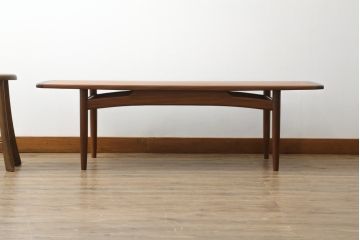 イギリスビンテージ　G-PLAN(ジープラン)　Brasilia(ブラジリア)　Long John(ロングジョン)　チーク材の色味と木目が美しいローテーブル(センターテーブル、リビングテーブル、英国、北欧、ヴィンテージ)(R-068595)