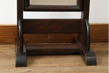 中古　松本民芸家具　シンプルながら品の良い佇まいが魅力のC型姿見(スタンドミラー、鏡)(R-068596)