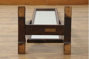中古　松本民芸家具　シンプルながら品の良い佇まいが魅力のC型姿見(スタンドミラー、鏡)(R-068596)