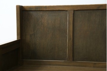 和製アンティーク　使い込まれた風合いが味わい深いチャーチベンチ　(R-068600)