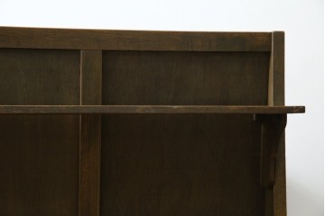 和製アンティーク　使い込まれた風合いが味わい深いチャーチベンチ　(R-068600)